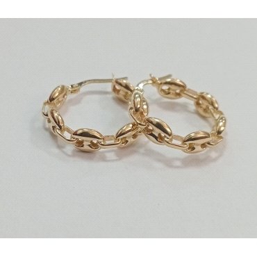 PENDIENTES ARO ORO AMARILLO BARCO                                     