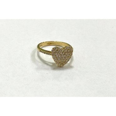 SORTIJA ORO AMARILLO PIEDRA CORAZON                                   