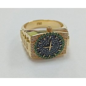 SELLO CABALLERO ORO AMARILLO PIEDRA ROLEX                             
