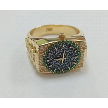 SELLO CABALLERO ORO AMARILLO PIEDRA ROLEX                             