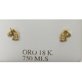 PENDIENTES NIÑA ORO AMARILLO PIEDRA                                   