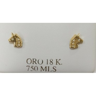 PENDIENTES NIÑA ORO AMARILLO PIEDRA                                   
