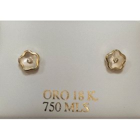 PENDIENTES NIÑA ORO AMARILLO PIEDRA                                   