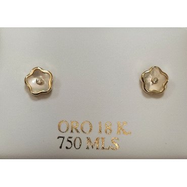 PENDIENTES NIÑA ORO AMARILLO PIEDRA                                   