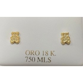 PENDIENTES NIÑA ORO AMARILLO PIEDRA                                   