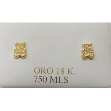 PENDIENTES NIÑA ORO AMARILLO PIEDRA                                   