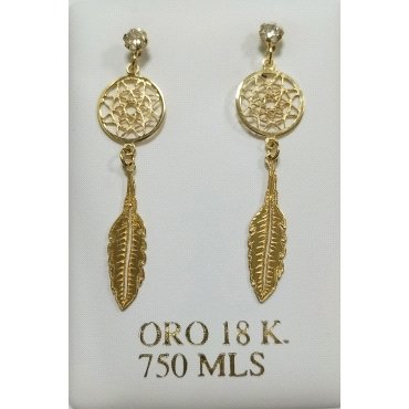 PENDIENTES ORO AMARILLO PIEDRA                                        