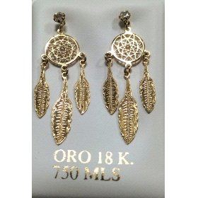PENDIENTES ORO AMARILLO PIEDRA                                        