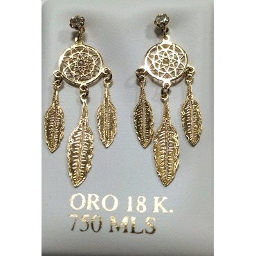 PENDIENTES ORO AMARILLO PIEDRA                                        