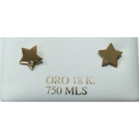 PENDIENTES ORO AMARILLO PIEDRA                                        