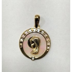 MEDALLAS ORO AMARILLO PIEDRA                                          