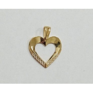 COLGANTE ORO AMARILLO PIEDRA CORAZON                                  