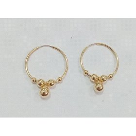 PENDIENTES ARO ORO AMARILLO TUBO                                      
