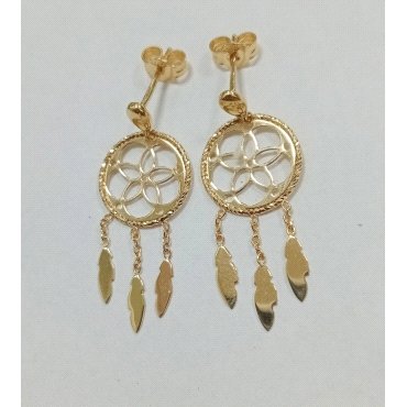 PENDIENTES ORO AMARILLO ATRAPASUEÑOS                                  
