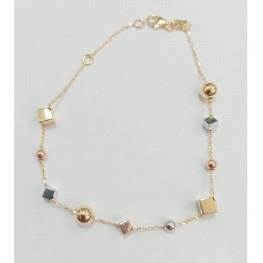 PULSERA SRA. ORO TRICOLOR                                             