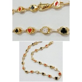 GARGANTILLA ORO AMARILLO PIEDRA POKER                                 