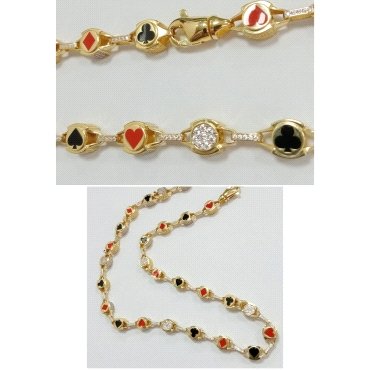 GARGANTILLA ORO AMARILLO PIEDRA POKER                                 