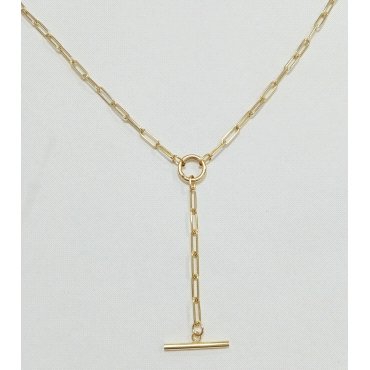 GARGANTILLA  LARIAT ORO AMARILLO ESLABONES                            