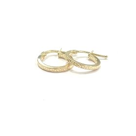 PENDIENTES ARO ORO AMARILLO GRABADA                                   