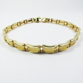 PULSERAS CABALLERO ORO AMARILLO ITALIANO
