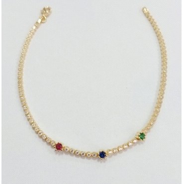 PULSERA SRA. ORO AMARILLO PIEDRA                                      