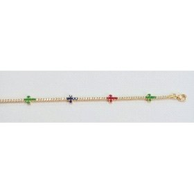 PULSERA SRA. ORO AMARILLO PIEDRA                                      