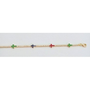 PULSERA SRA. ORO AMARILLO PIEDRA                                      