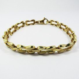 PULSERAS CABALLERO ORO AMARILLO ITALIANO