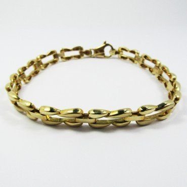 PULSERAS CABALLERO ORO AMARILLO ITALIANO