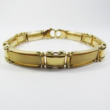 PULSERAS CABALLERO ORO AMARILLO ITALIANO