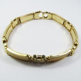 PULSERAS CABALLERO ORO AMARILLO ITALIANO