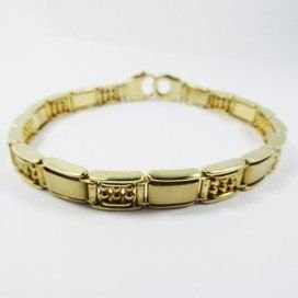 PULSERAS CABALLERO ORO AMARILLO ITALIANO