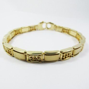 PULSERAS CABALLERO ORO AMARILLO ITALIANO