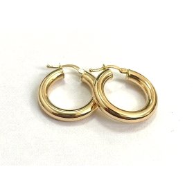 PENDIENTES ARO ORO AMARILLO TUBO                                      