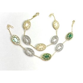 PULSERA SRA. ORO BICOLOR PIEDRA                                       