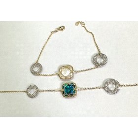 PULSERA SRA. ORO BICOLOR PIEDRA                                       