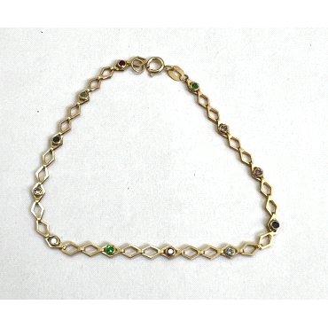 PULSERA SRA. ORO AMARILLO PIEDRA                                      
