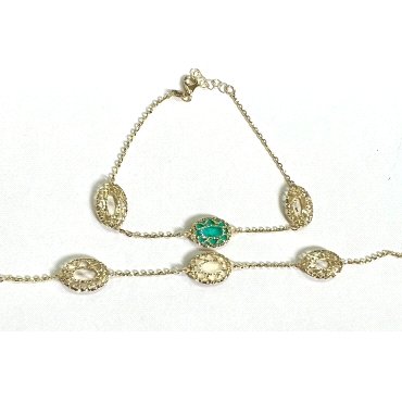 PULSERA SRA. ORO AMARILLO PIEDRA                                      