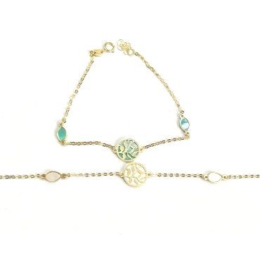 PULSERA SRA. ORO AMARILLO PIEDRA                                      