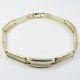 PULSERAS CABALLERO ORO BICOLOR ITALIANO