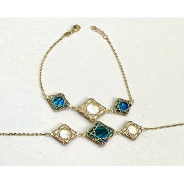 PULSERA SRA. ORO AMARILLO PIEDRA                                      