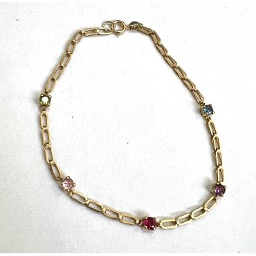 PULSERA SRA. ORO AMARILLO PIEDRA                                      