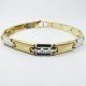 PULSERAS CABALLERO ORO BICOLOR ITALIANO