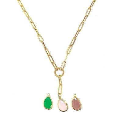 GARGANTILLA ORO AMARILLO PIEDRA                                       