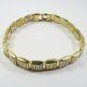 PULSERAS CABALLERO ORO BICOLOR ITALIANO