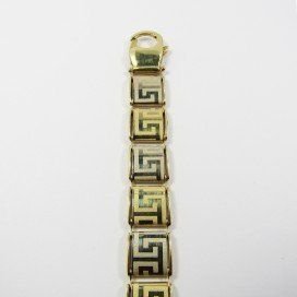 PULSERAS CABALLERO ORO BICOLOR ITALIANO