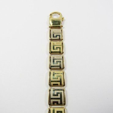 PULSERAS CABALLERO ORO BICOLOR ITALIANO