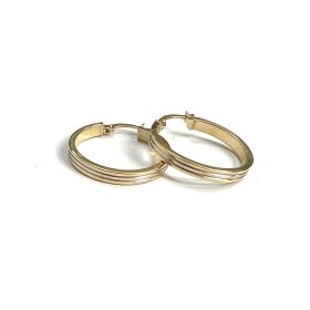PENDIENTES ARO ORO BICOLOR                                            