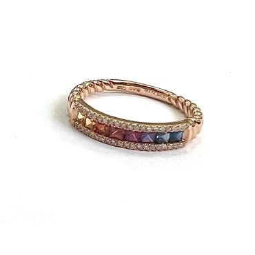 SORTIJA ORO ROSA  CON BR 0.12 CCT 0.57                                