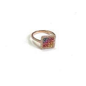 SORTIJA ORO ROSA Y CON BR 0.40 CCT 1.12                               
